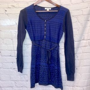 Motherhood Maternity Navy Blue Long Sleeve Sweater Top Size Medium